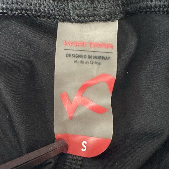 Kari Traa Tina High Waist Tights Colorblock 621958 Black Small Ankle Zip - Picture 6 of 8